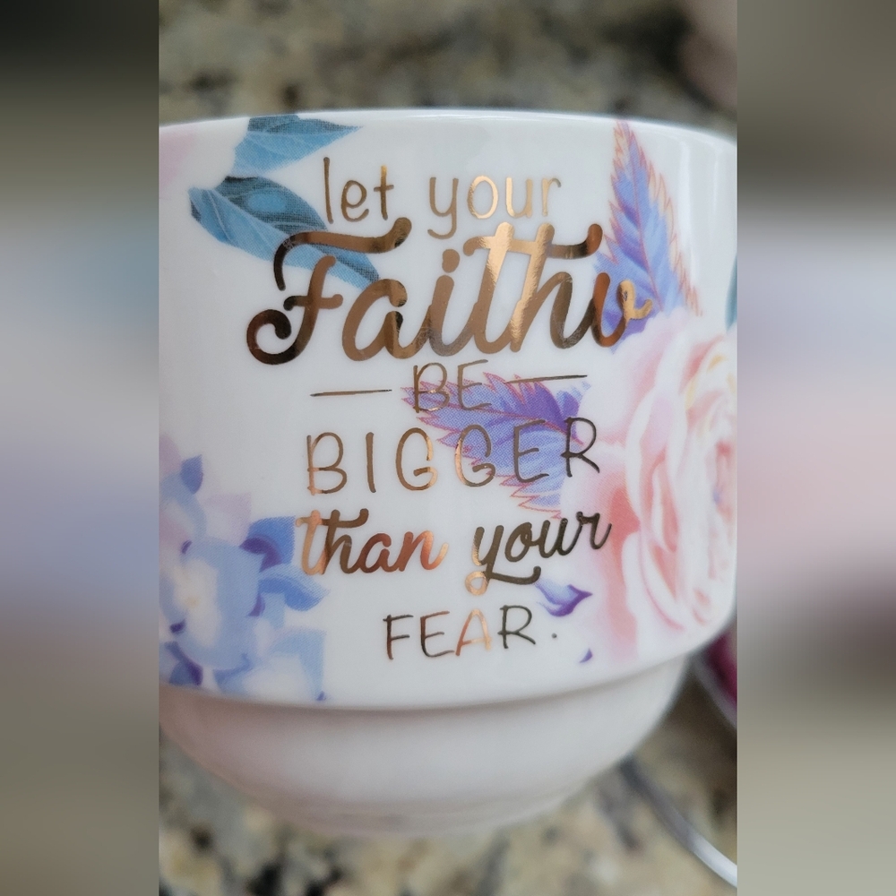 Floral Stackable Mug Set with Stand - Picture 4 of 7